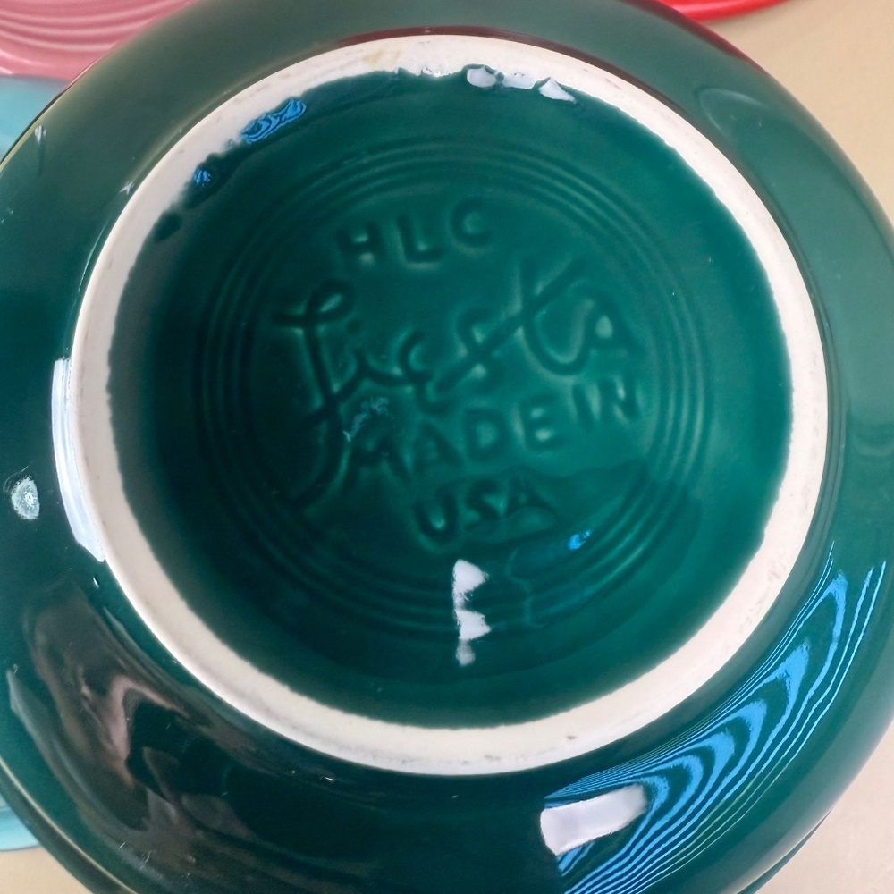 Vintage Fiestaware Rim Cereal Bowls – Set of 6 Multicolor | HLC USA Pottery - Picture 8 of 10